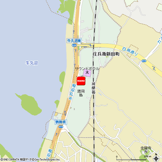 茨城いすゞ自動車株式会社・牛久サービスセンター付近の地図